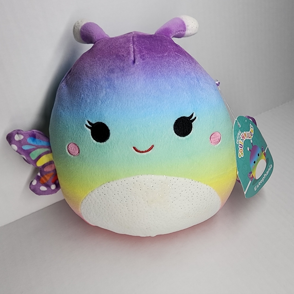 Squishmallows Estephania the Rainbow Gradient Butterfly 8in Plush W/ Tag